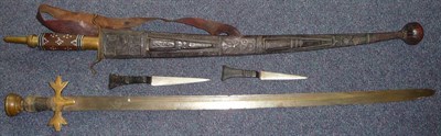 Lot 142 - A Late 18th/Early 19th Century German Sword, the 82.5cm single edge steel blade with a broad...