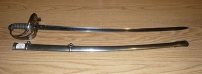 Lot 145 - A Victorian 1845 Pattern Rifle Officer's Sword, the 83cm single edge fullered steel blade...