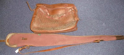 Lot 217 - A Brady Leather Trimmed Canvas Gun Slip Case, with leather straps and brass buckles; a...