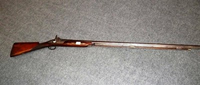 Lot 278 - A Norfolk 10 Bore Wildfowler's Percussion Cap Long Gun, with 111cm steel barrel, foliate...