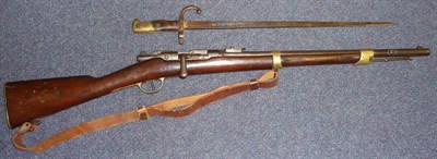 Lot 279 - A French Model 1874 Gras Carbine, with single shot bolt action, the 52cm steel barrel numbered...