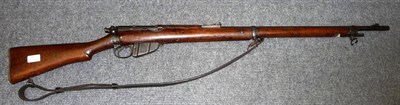 Lot 281 - A Deactivated .303 Calibre Long Lee Enfield Bolt Action Rifle, numbered 9018P, with leather...