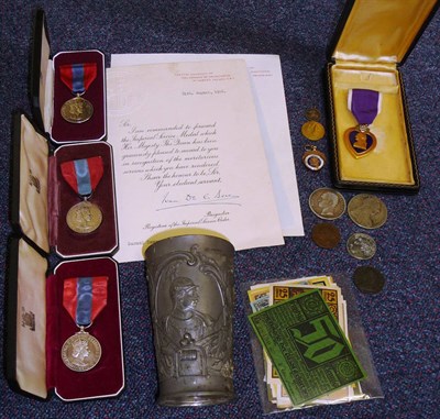 Lot 2 - Three Elizabeth II Imperial Service Medals, named to SAMUEL DAWSON and WILLIAM ARTHUR DAWSON,...