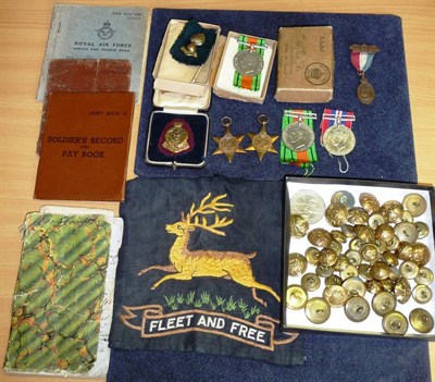 Lot 11 - A Second World War Group of Four Medals, comprising 1939-45 Star, France and Germany Star,...