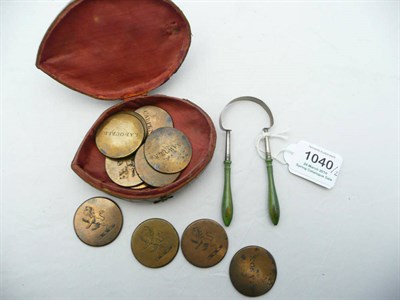 Lot 1040 - A Group of Eleven Copper Workman's Tokens, late 18th century, each circular, engraved on the...