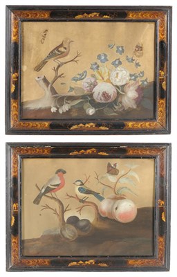 Lot 1041 - A Pair of George II Embossed Basso-Relievo Ornithological Pictures by Samuel Dixon, Dublin,...