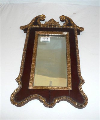 Lot 1042 - An American Mahogany and Parcel Gilt Small Wall Mirror, in 18th century style, circa 1900,...