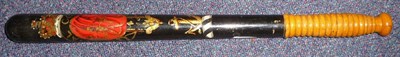 Lot 97 - A Victorian Special Constable's Truncheon, the ebonised body painted with a crowned VR cypher...