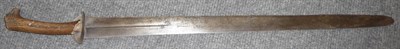 Lot 134 - An Early 18th Century German Hunting Sword, the 70cm broad double edge steel blade with a...