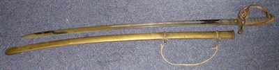 Lot 165 - A Victorian 1854 Pattern Infantry Officer's Sword, the 82.5cm single edge fullered steel blade...