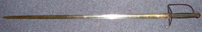 Lot 206 - A Georgian Officer's Issue Spadroon, with plain 81cm single edge fullered steel blade, steel...