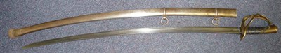 Lot 208 - A 19th Century Cavalry Sword, possibly Russian, with 91.5cm unmarked single edge fullered steel...