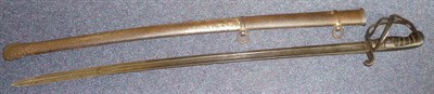 Lot 214 - A 19th Century 1821 Pattern Yeomanry Cavalry Sword, the 89.5cm single edge broad fullered steel...