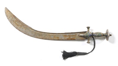 Lot 248 - A 19th Century Indian Miniature Model of an Executioner's Talwar, the 42cm curved steel blade...