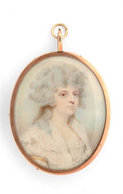 Lot 1070 - Attributed to Charles Shirreff (b.1750): Portrait Miniature of a Lady, said to Mrs Cross, circa...