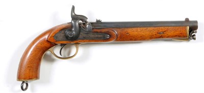 Lot 369 - An Enfield 1856 Pattern .577 Calibre Percussion Cap Lancer's Pistol, the 25cm blued steel...