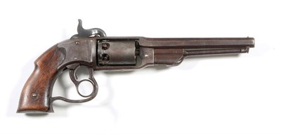 Lot 370 - A Savage-North's Patent .36 Calibre Six Shot Navy Revolver, the 18cm octagonal steel barrel stamped