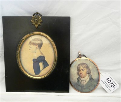 Lot 1075 - Attributed to George Haugh (fl.1777-1818): Portrait Miniature of a Gentleman, half length and...