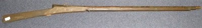 Lot 403 - A 19th Century Afghan Matchlock Long Gun, with plain 107cm tapering steel barrel, four band...