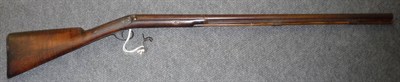 Lot 409 - A 19th Century Percussion Cap Sporting Gun, the 83cm steel barrel octagonal at the breech, side...