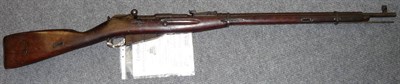 Lot 420 - A Deactivated Moisin Nagant 7.62 X 54mm Rifle, numbered 41467, with steel ramrod and...