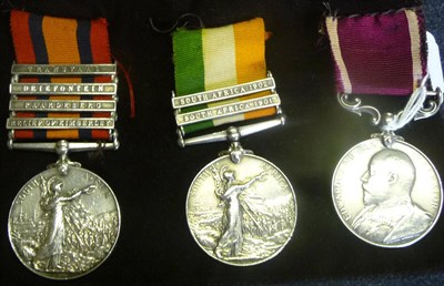 Lot 1 - A Boer War Pair, awarded to 47579 DVR:J.HOUSEMAN, R.H.A., comprising Queen's South Africa Medal...