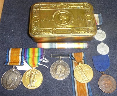 Lot 3 - A First World War Pair,  to 116982 PTE.P.CARTWRIGHT. R.A.M.C., comprising British War Medal and...