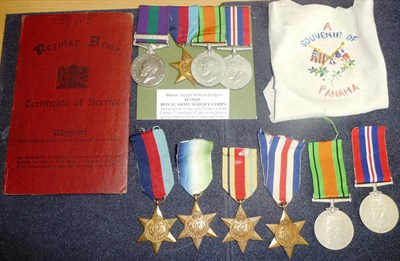 Lot 5 - A Long Service Group of Four Medals, to M-15965 PTE. J.W. RODGERS. R.A.S.C., comprising General...