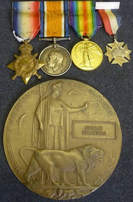 Lot 22 - A First World War Trio and Memorial Plaque, to 2448 PTE.G.STRATTON. 20/BN. A.I.F., comprising...