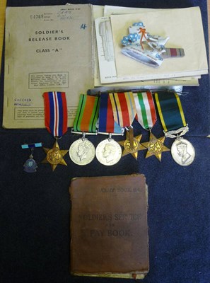 Lot 30 - A Group of Six Second World  War Medals, to 921830 PTE G W ORAM, REME, comprising 1939-45Star,...