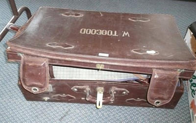 Lot 84 - A Second World War Large Stitched Leather Suitcase, to Private Walter Toogood of the Durham...