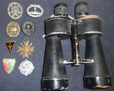 Lot 135 - Eight German Third Reich Medals/Badges, comprising:- two Spanish Wound Badges; a War Merit...