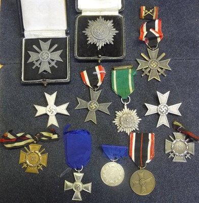 Lot 146 - A Collection of Ten German Third Reich Medals, comprising Ostvolk Decoration for Bravery on the...