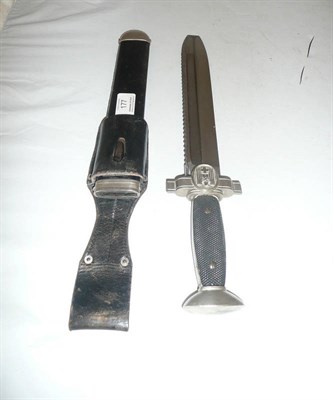 Lot 177 - A German Third Reich DRK Hewer, the saw-back steel blade stamped Ges Geschutz and with squared...