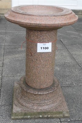 Lot 1100 - A 19th Century Granite Font, with inscription, 106.5cm diameter