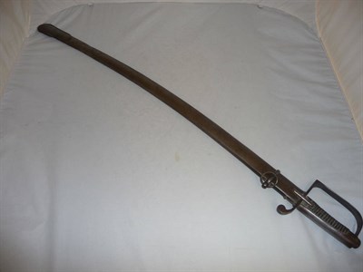 Lot 224 - A 19th Century German Light Cavalry Sword, the 84cm single edge broad fullered steel blade...