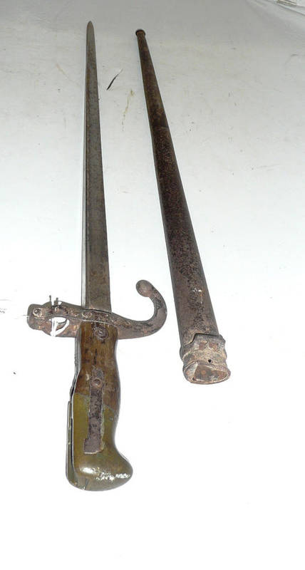 Lot 240 - A French Model 1874 Gras Sword Bayonet, the