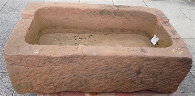 Lot 1111 - An 18th Century Sandstone Rectangular Trough, 129.5cm by 76cm by 43cm