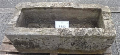 Lot 1113 - A 19th Century Yorkshire Rectangular Trough, 91.5cm by 38cm by 35.5cm