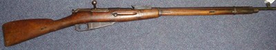 Lot 355 - SHOTGUN CERTIFICATE REQUIRED FOR THIS LOT A Moissin Nagant 7.62 x 54R Bolt Action Shotgun, full...