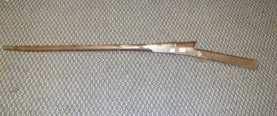 Lot 398 - A 19th Century Afghan Matchlock Long Gun, with plain 101cm tapering steel barrel, four band...