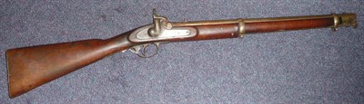 Lot 399 - A Tower 1856 Pattern Percussion Cap Smooth Bore Carbine, the 53.5cm steel barrel with V rear sight