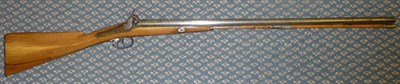 Lot 400 - A 19th Century Percussion Cap Double Barrel Sporting Gun, with 80.5cm damascus stained steel...