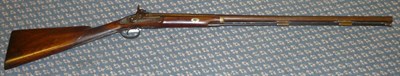 Lot 412 - A 19th Century Percussion Cap Sporting Gun, the 81cm damascus barrel octagonal at the breech,...