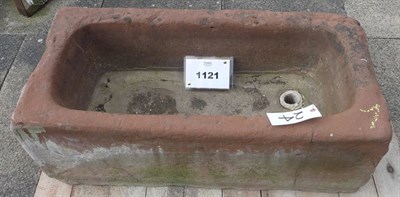 Lot 1121 - A 17th Century Gritstone Rectangular Trough, 94cm by 45.5cm by 33cm