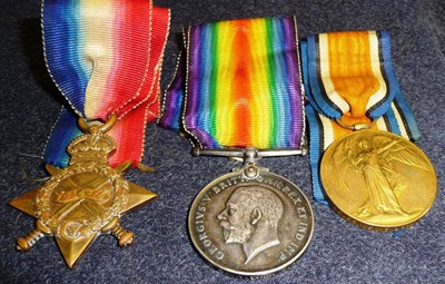 Lot 11 - A First World War Trio, awarded to 35855 DVR:T.LYNN. R.F.A., comprising 1914-15 Star, British...