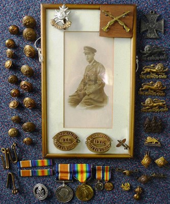 Lot 18 - A First World War Pair and Miniatures, awarded to 2.LIEUT.N.SMITH., comprising British War...