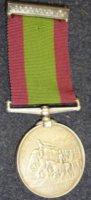 Lot 21 - An Afghanistan Medal 1881, awarded to 25 PTE R.WOLSTENHOLME 66TH FOOT, together with research...