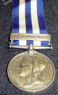 Lot 23 - An Egypt Medal 1882-89, with clasp GEMAIZAH 1888, awarded to 2266. PTE.J.MITCHELL. 2/K.O.SCO:BORD:.