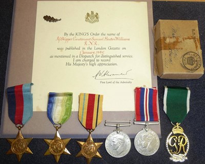 Lot 30 - A Second World War Royal Naval Reserve Group of Six Medals, awarded to Acting Skipper...